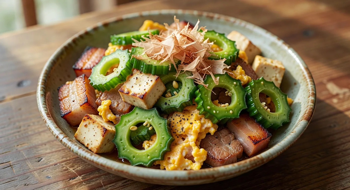 Okinawa goya champuru bitter melon stir fry